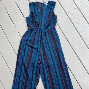 Leith Striped Jumpsuit, Size XS